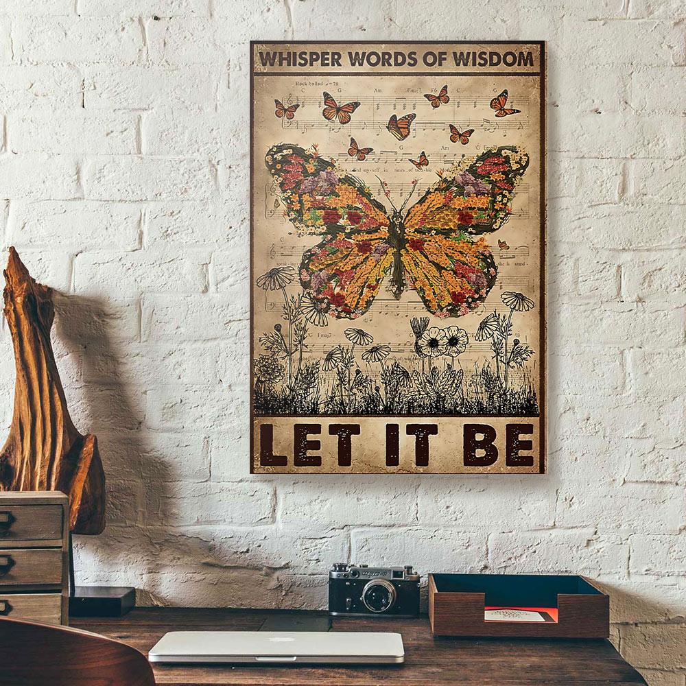Vintage Music Lines Butterflies Canvas Prints - Wall Art Decor vintage music lines butterflies canvas prints wall art decor 8908