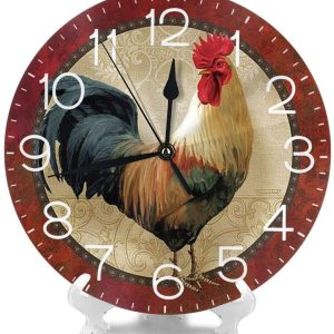 vintage rooster cock decorative wall clock 1726