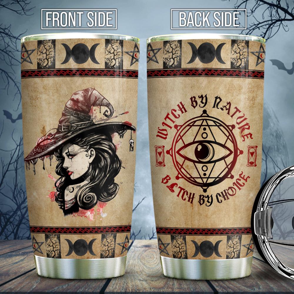 Vintage Sexy Witch By Nature Stainless Steel Tumbler