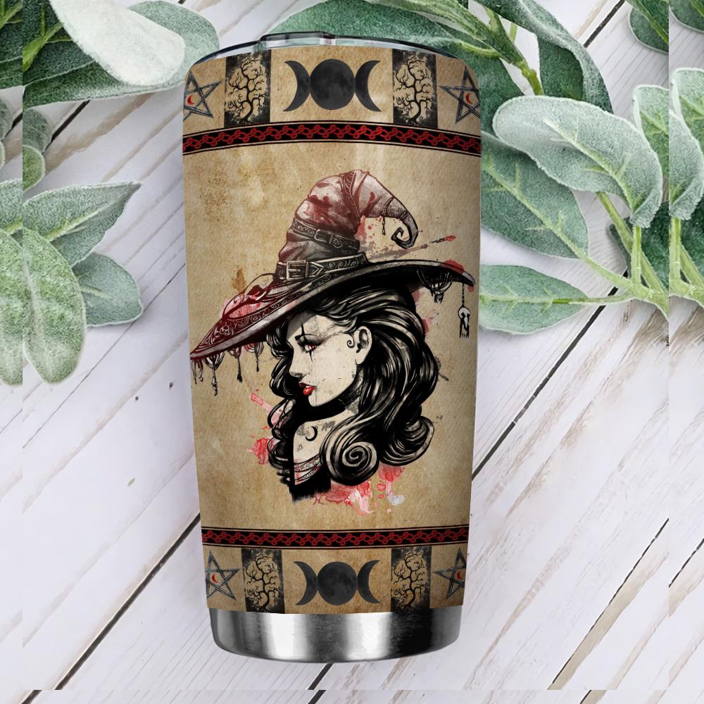 Vintage Sexy Witch By Nature Stainless Steel Tumbler