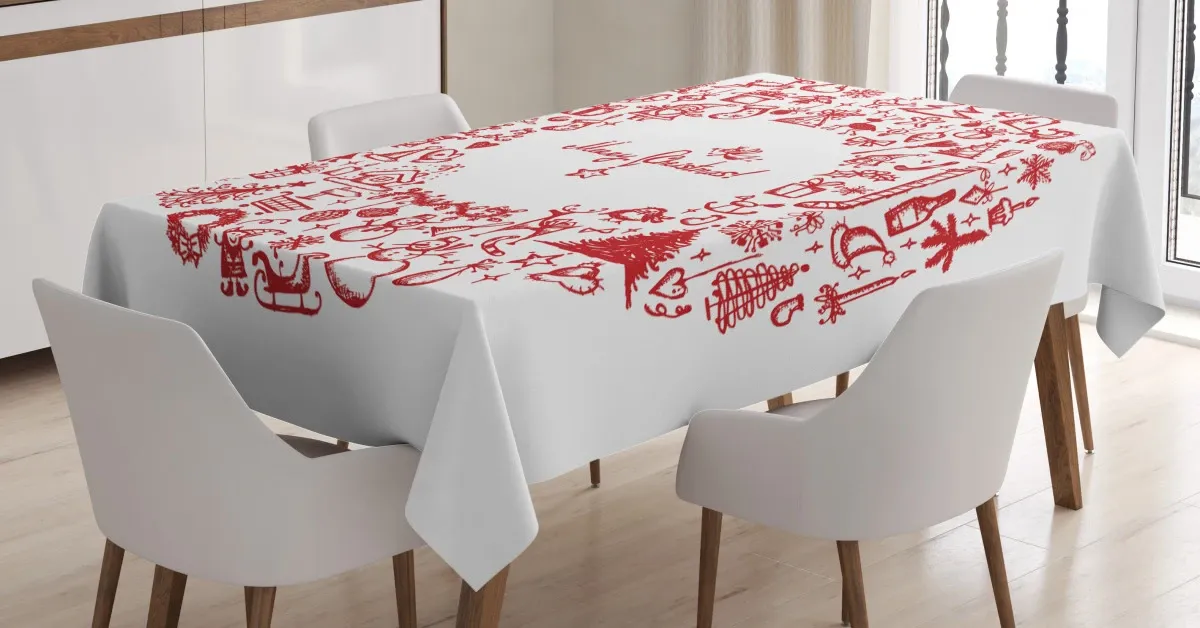 vintage style ribbon 3d printed tablecloth table decor 5159