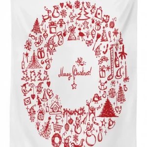 vintage style ribbon 3d printed tablecloth table decor 5611