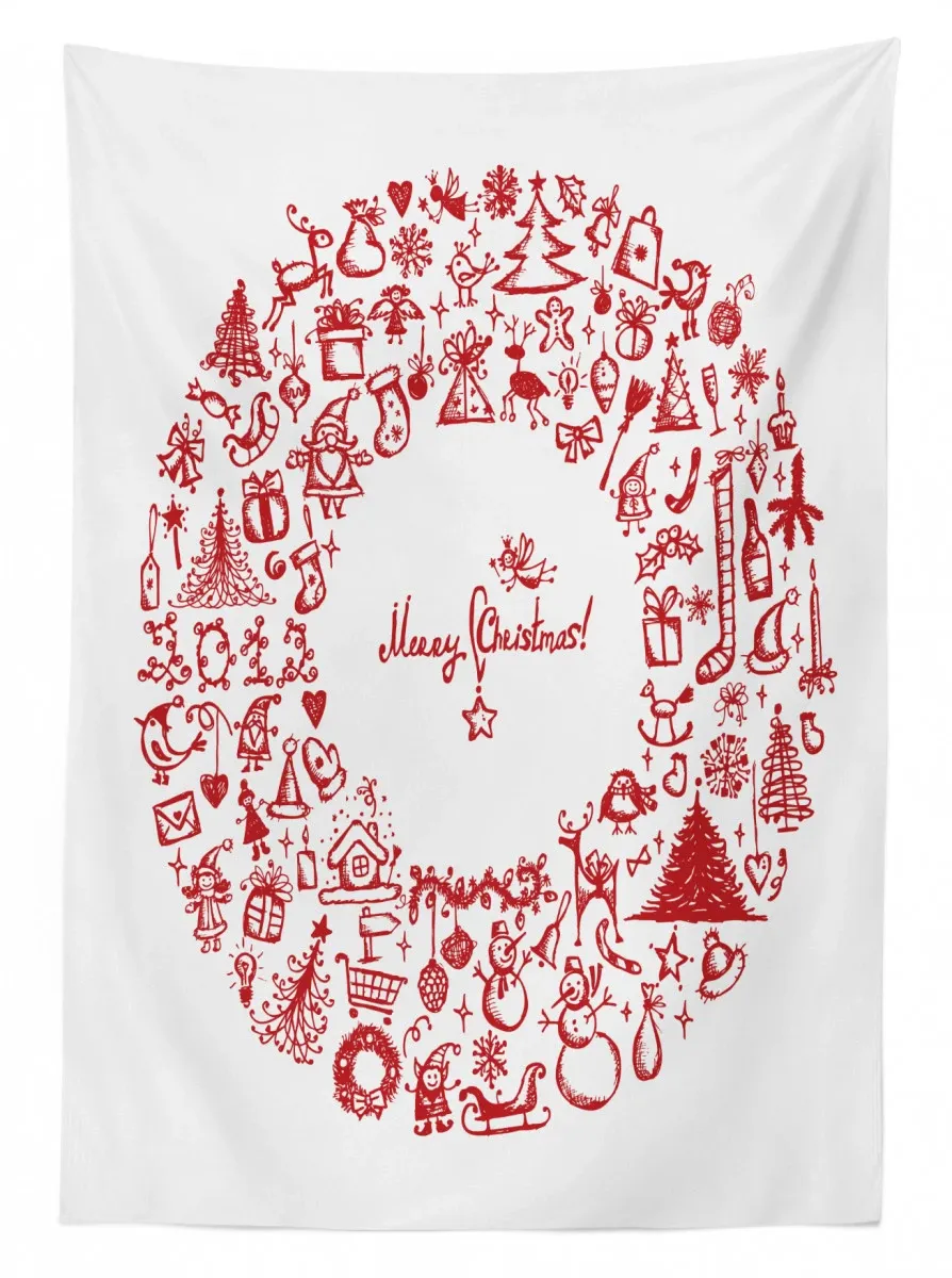 vintage style ribbon 3d printed tablecloth table decor 5611