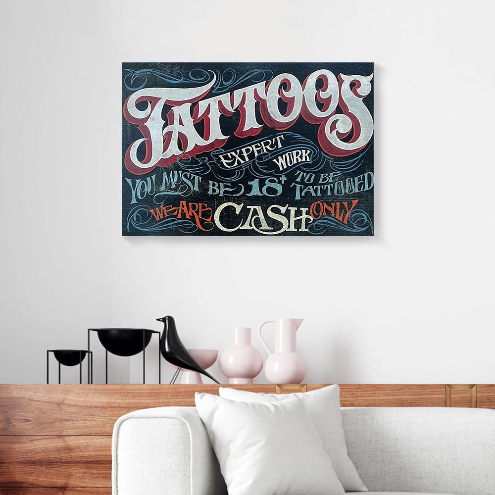 vintage tattoos expert work tattoo canvas prints wall art decor 8761