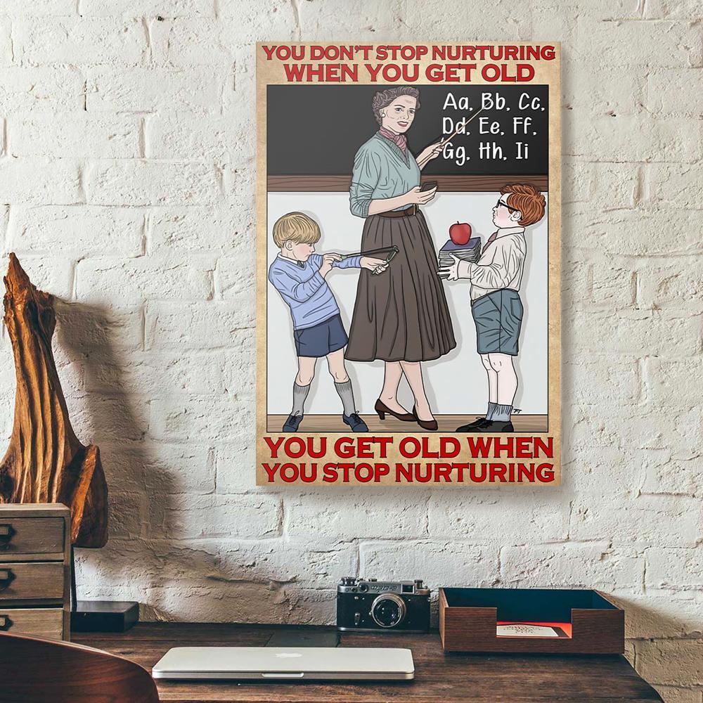 Vintage Teacher Vertical Canvas Prints - Wall Art Decor vintage teacher vertical canvas prints wall art decor 6522