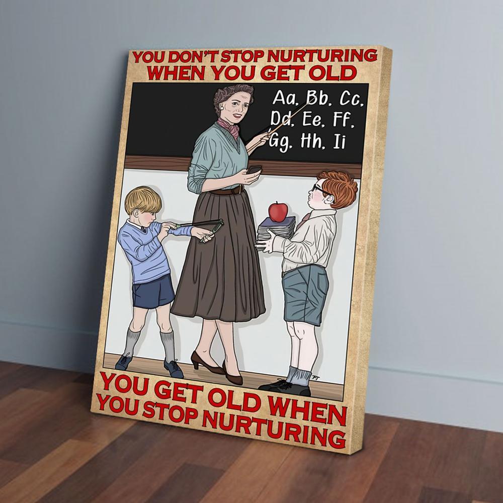 Vintage Teacher Vertical Canvas Prints - Wall Art Decor vintage teacher vertical canvas prints wall art decor 8875