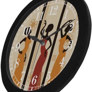 vintage tribal african american women art decorative wall clock 5783