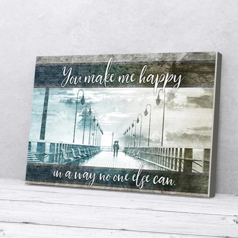 vintage walking the bridge couples canvas prints wall art decor 2814