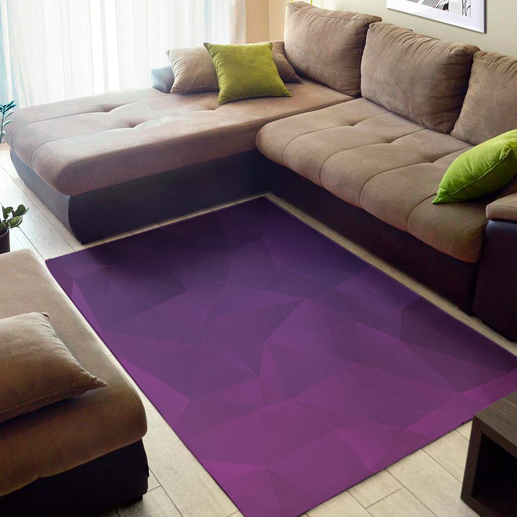 violet polygonal geometric print area rug floor decor 8559