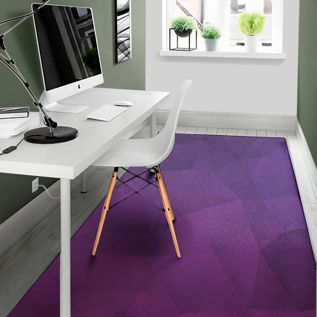 violet polygonal geometric print area rug floor decor 8860