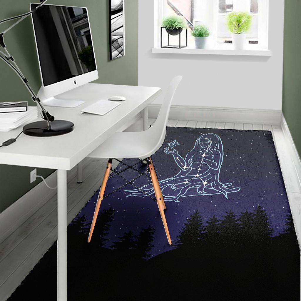 virgo constellation print area rug floor decor 1060