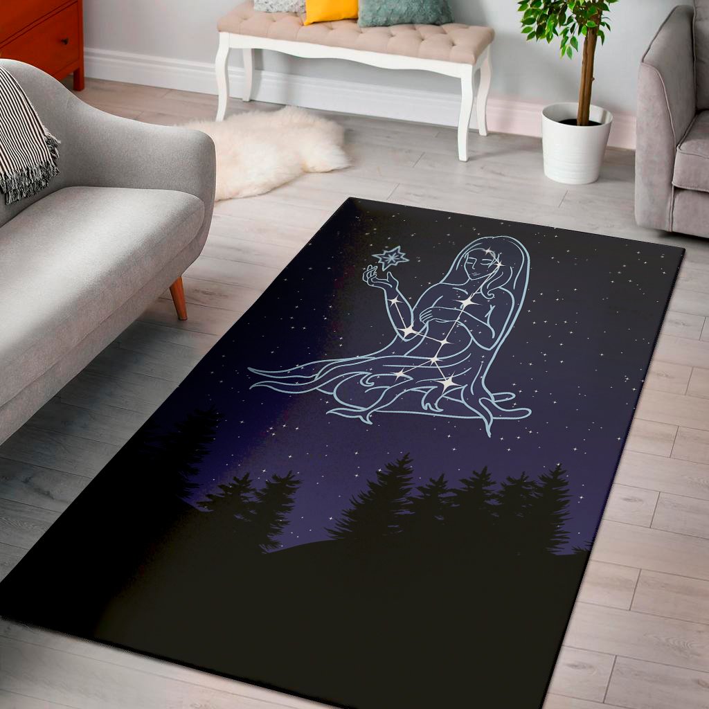 virgo constellation print area rug floor decor 2127