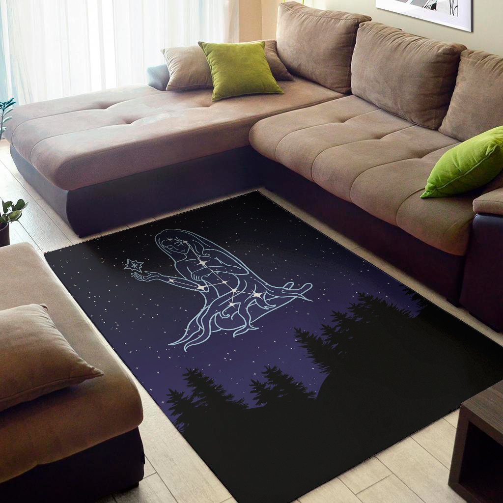virgo constellation print area rug floor decor 3235