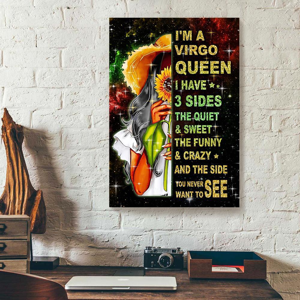 Virgo Queen Black Girl Canvas Prints - Wall Art Decor virgo queen black girl canvas prints wall art decor 8399