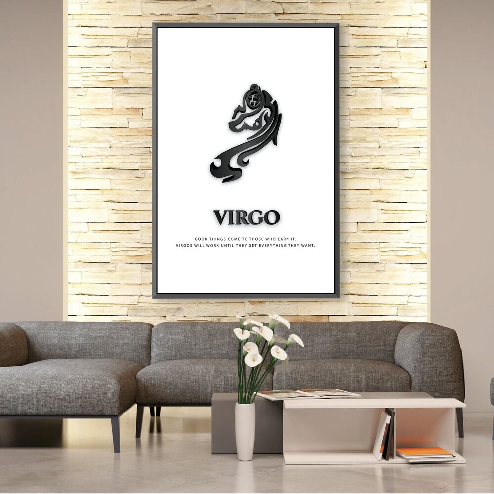 Virgo White Motivational Positive Canvas Print - Wall Art Decor virgo white motivational positive canvas print wall art decor 3391