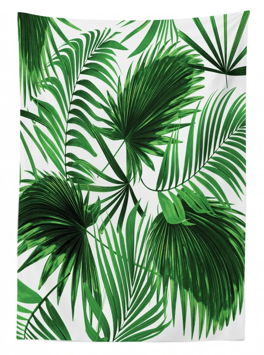 vivid leaves growth 3d printed tablecloth table decor 4443