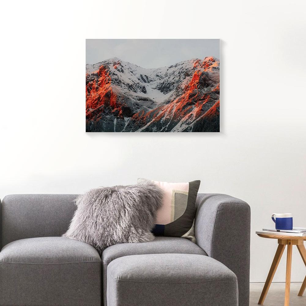 volcano natural canvas prints wall art decor 1980