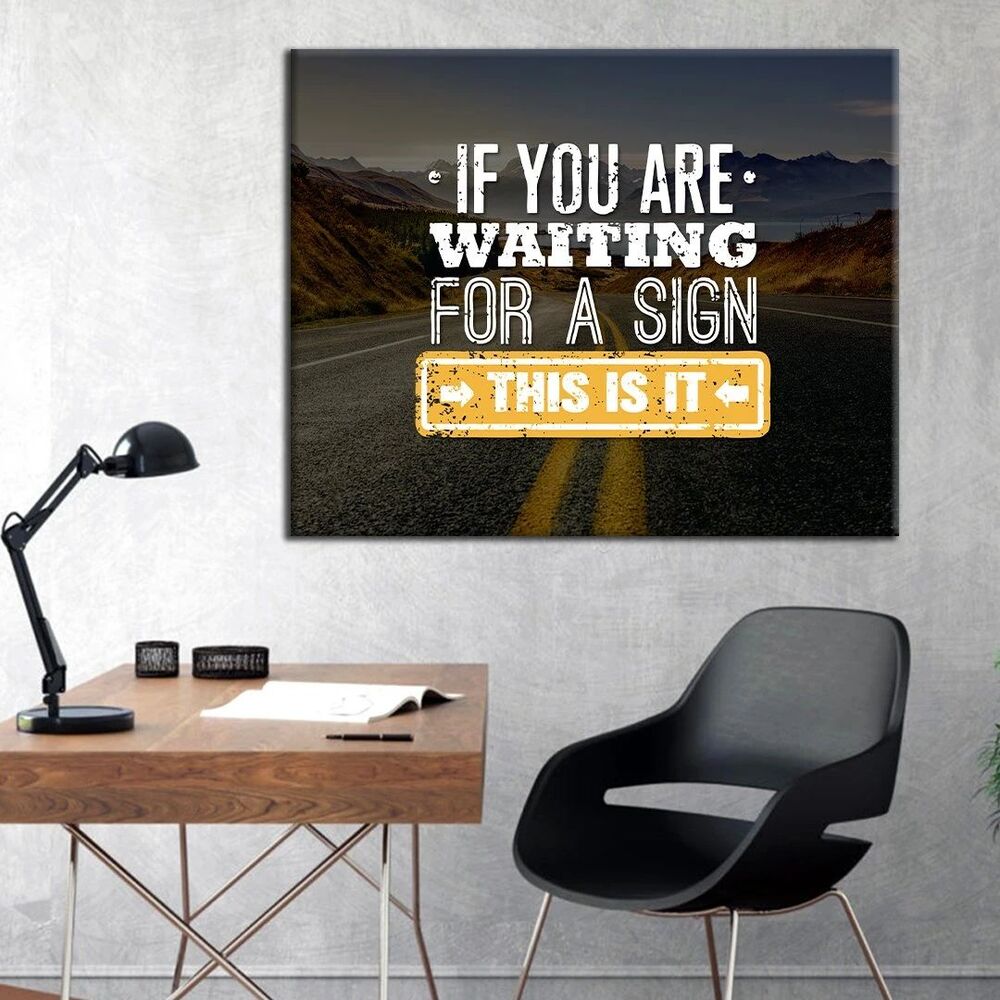 Waiting For Right Time Motivational Positive Canvas Print - Wall Art Decor waiting for right time motivational positive canvas print wall art decor 3953