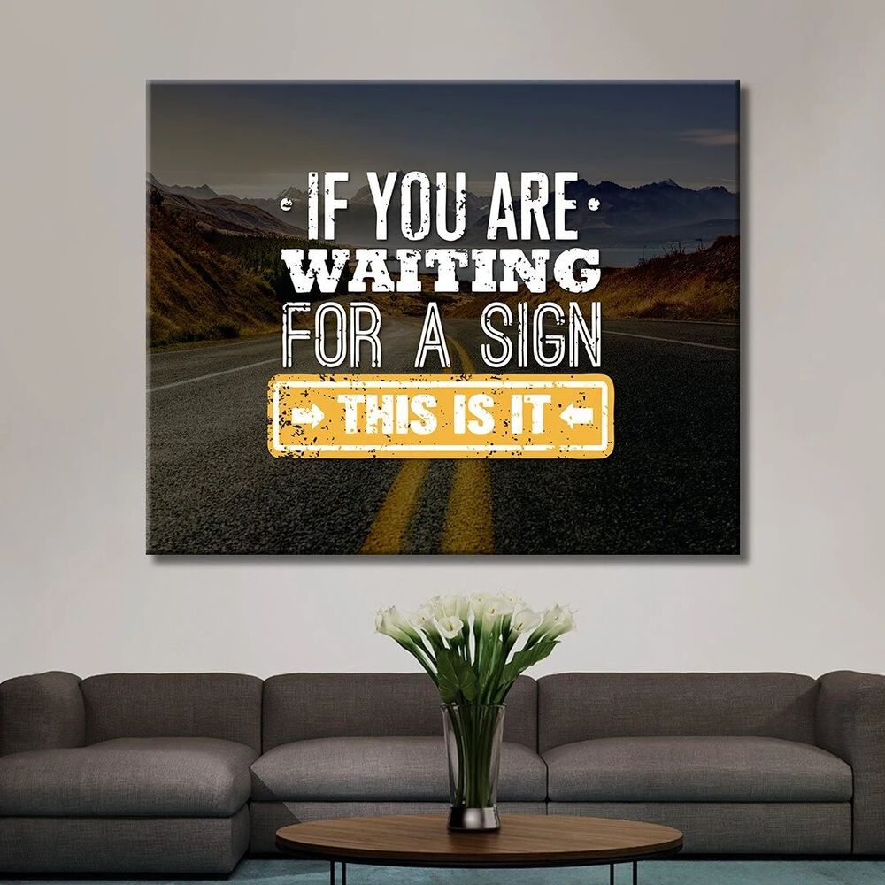Waiting For Right Time Motivational Positive Canvas Print - Wall Art Decor waiting for right time motivational positive canvas print wall art decor 4693