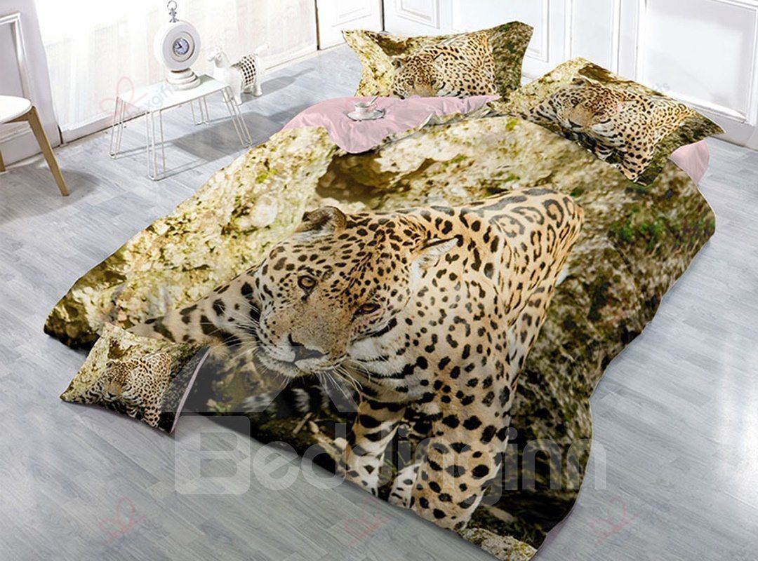 Walking Leopard Printed Bedding Set Bedroom Decor walking leopard printed bedding set bedroom decor 1513