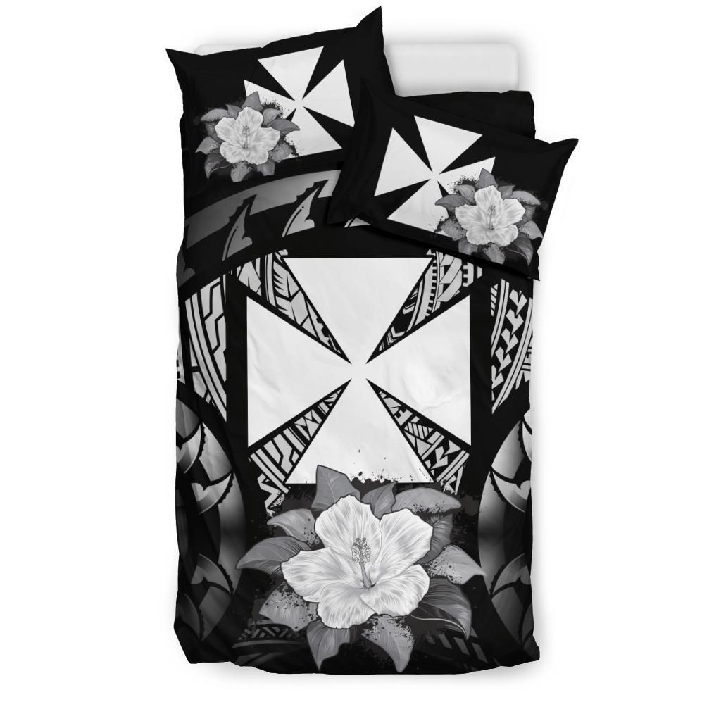wallis and futuna gray hibiscus the sun justice bedding set bedroom decor 2238