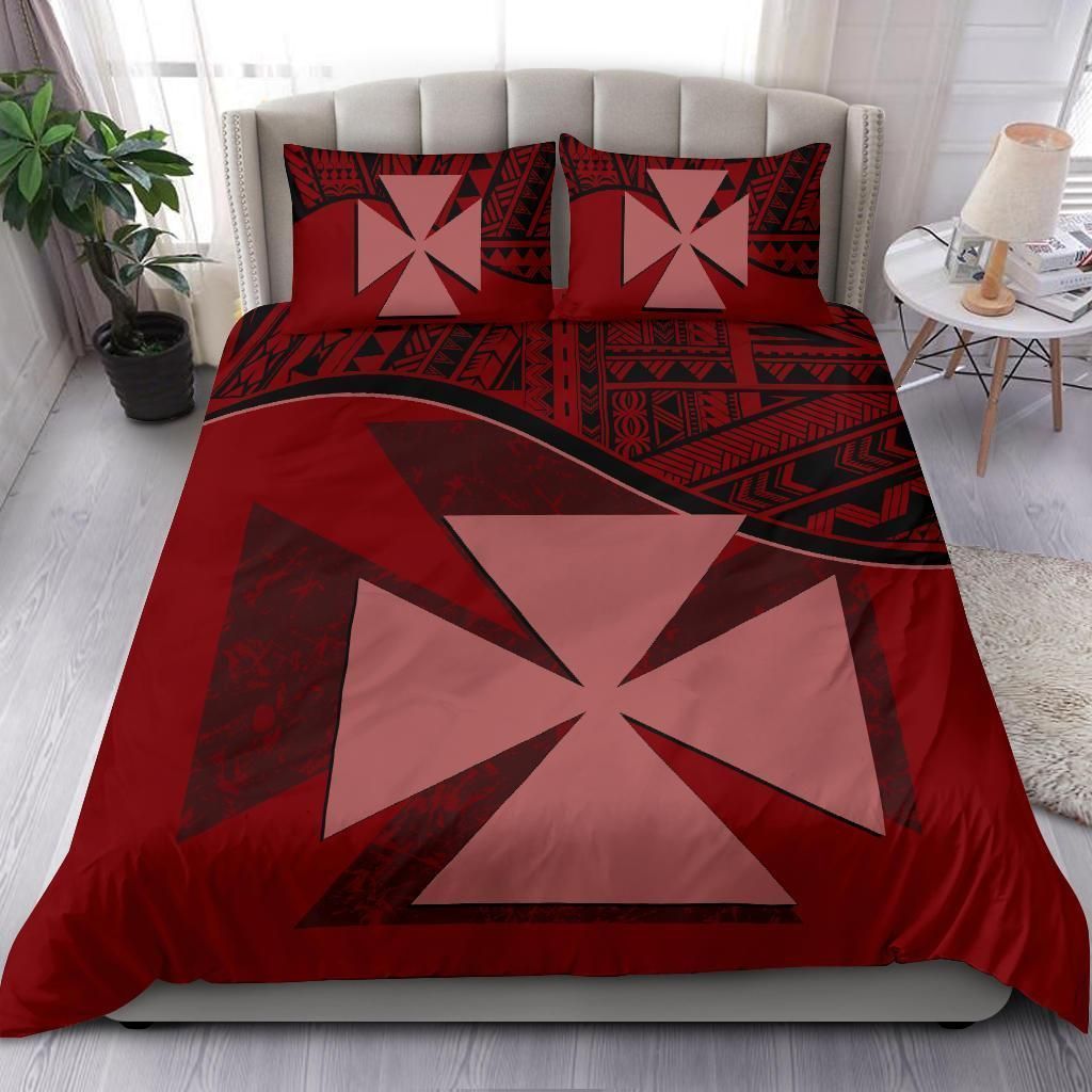Wallis And Futuna Red And Black Bedding Set Bedroom Decor wallis and futuna red and black bedding set bedroom decor 3533