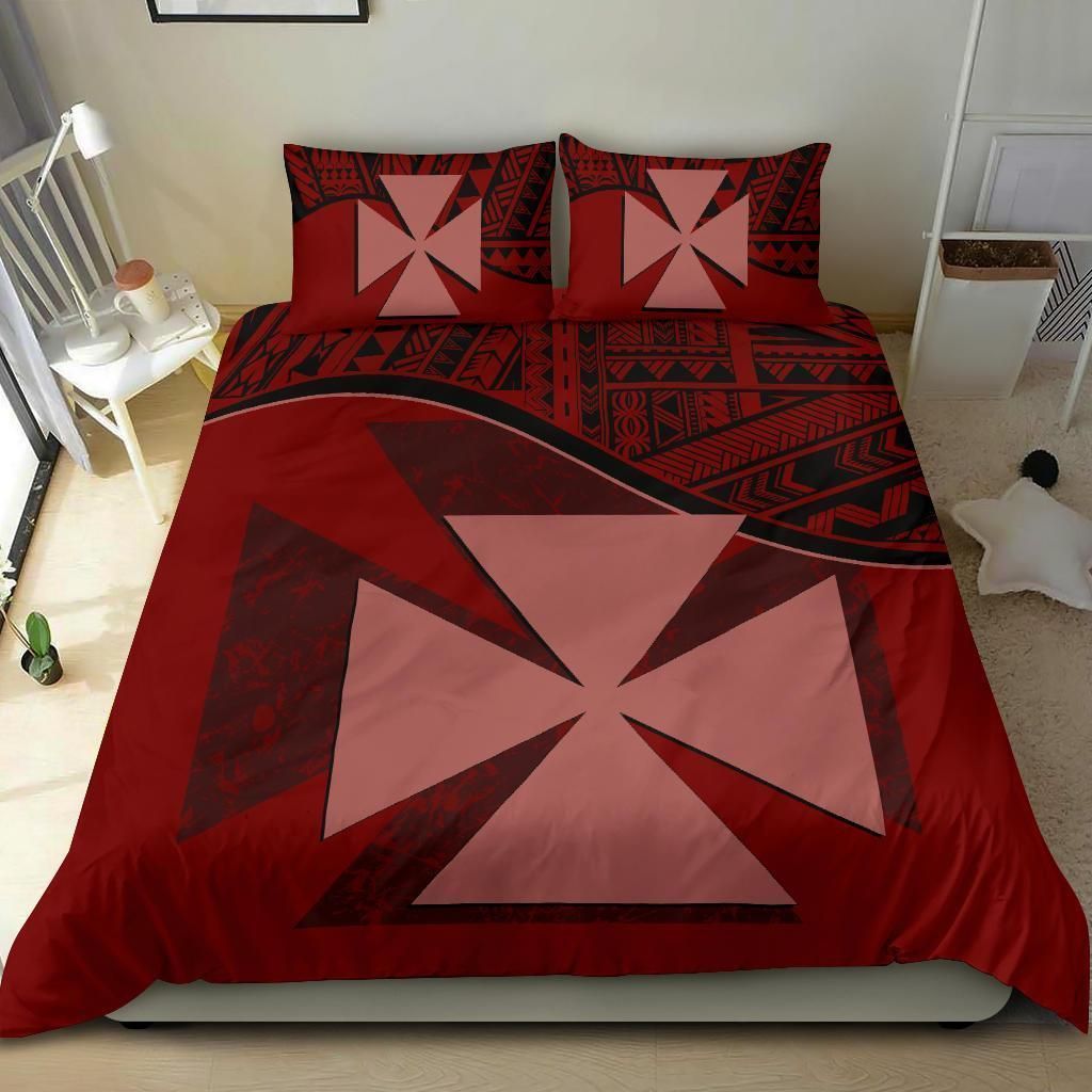 Wallis And Futuna Red And Black Bedding Set Bedroom Decor wallis and futuna red and black bedding set bedroom decor 6247