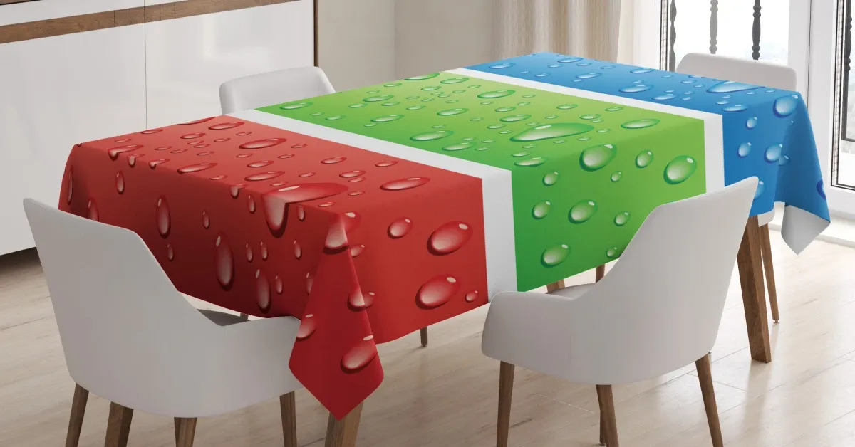 water drops on a plastic 3d printed tablecloth table decor 3663