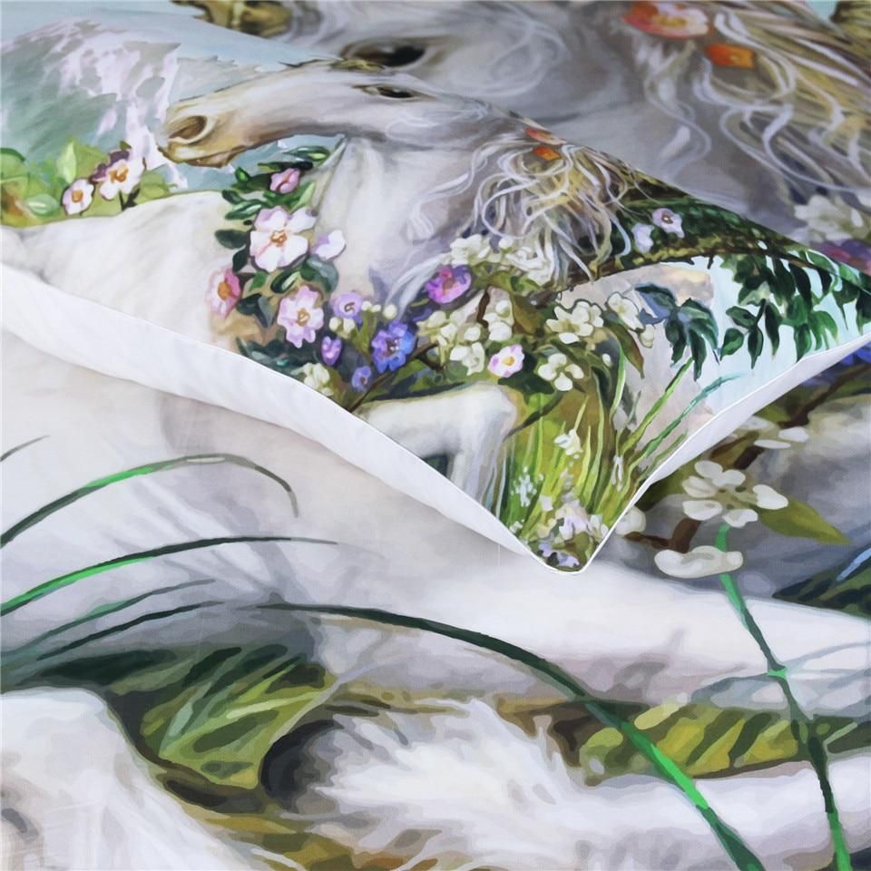 watercolor floral unicorn duvet cover bedding set 5900