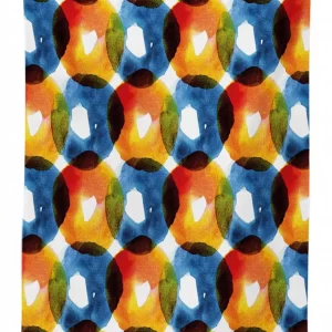 watercolor ring shapes 3d printed tablecloth table decor 6434