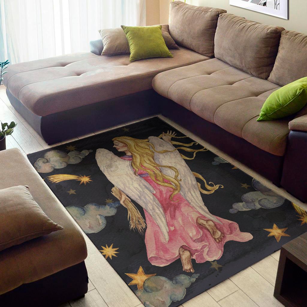 watercolor virgo zodiac sign print area rug floor decor 6965