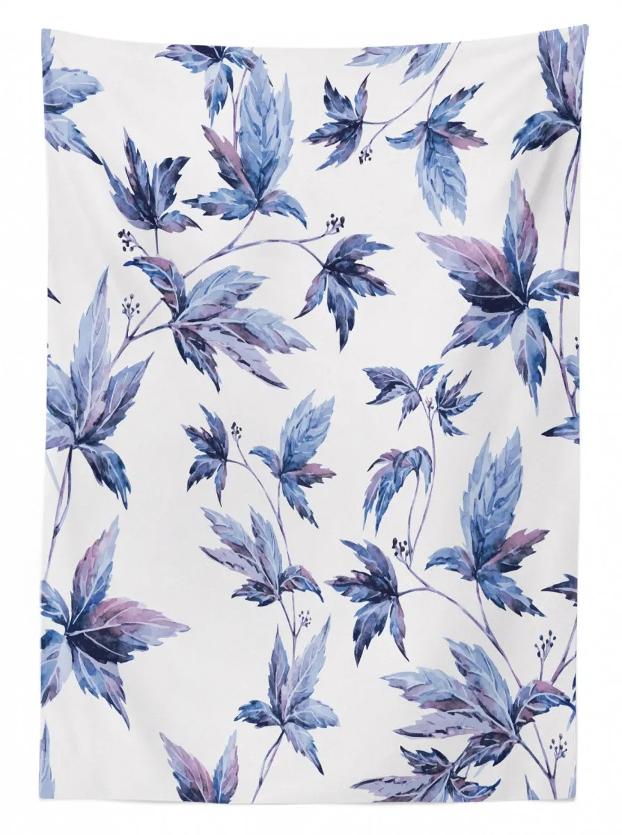 watercolored tree leaves 3d printed tablecloth table decor 1854