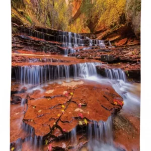 waterfall autumn 3d printed tablecloth table decor 7638
