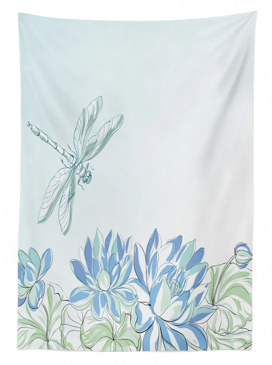 Waterlilies Nature 3D Printed Tablecloth Table Decor waterlilies nature 3d printed tablecloth table decor 7763
