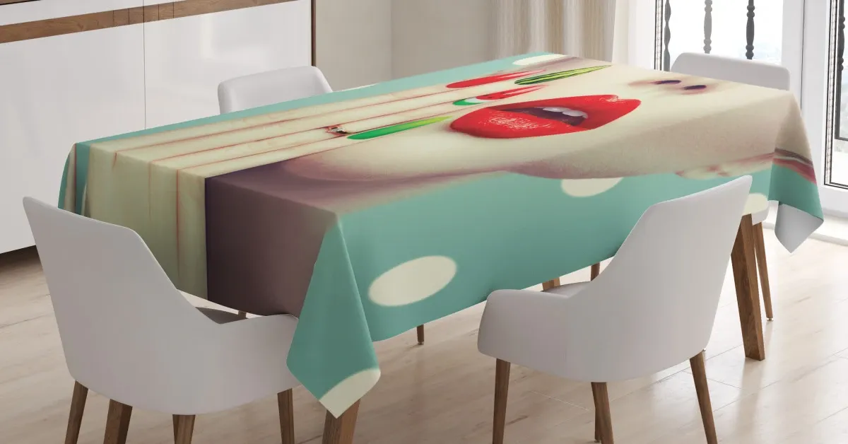 watermelon nail art and makeup 3d printed tablecloth table decor 5950