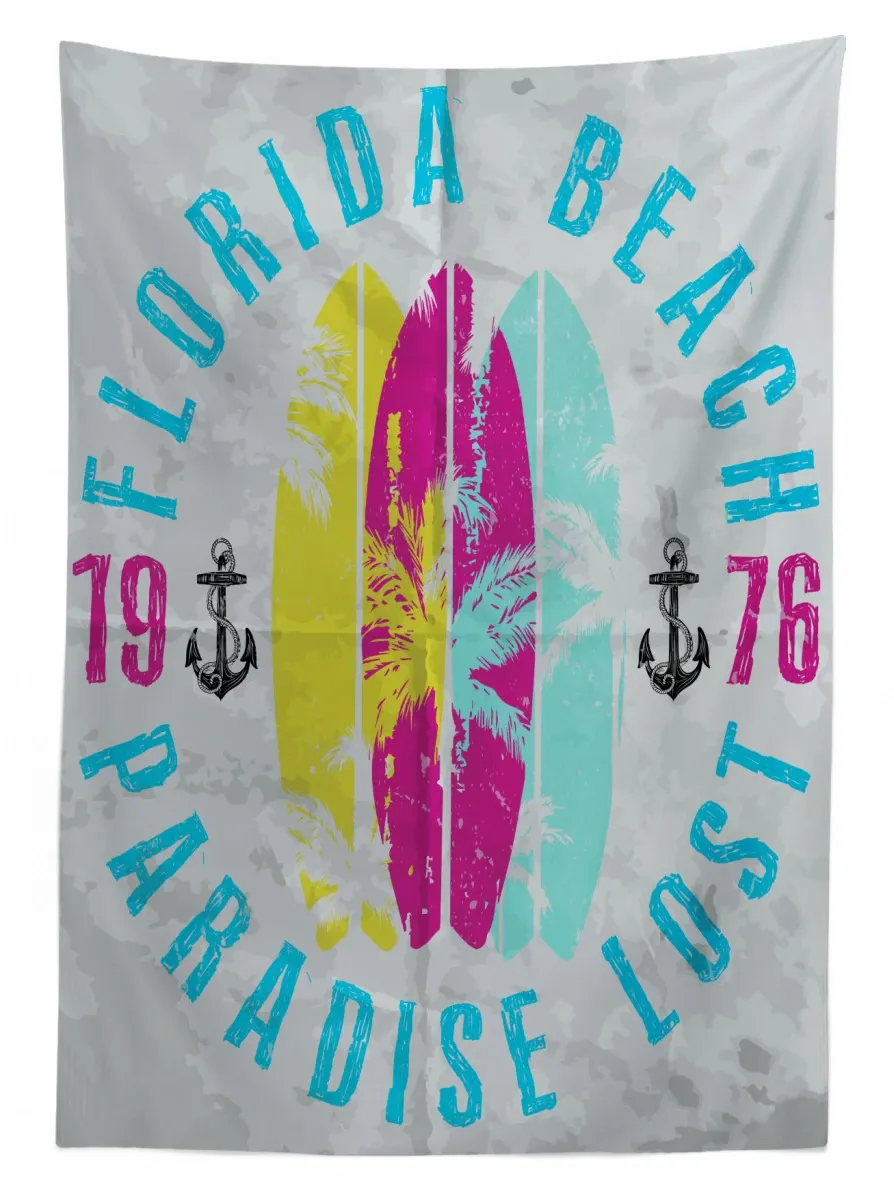 weathered surfboards 3d printed tablecloth table decor 4727