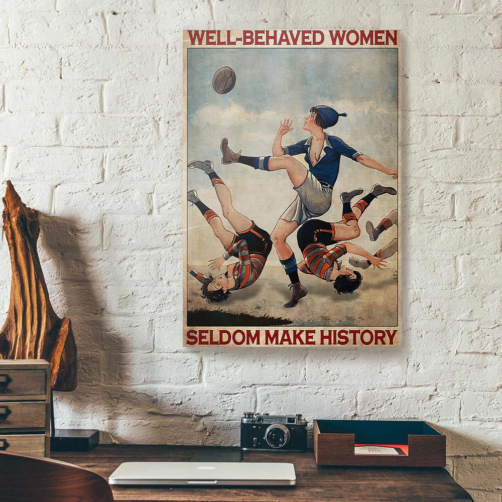 well behaved women football canvas canvas prints wall art decor 7192