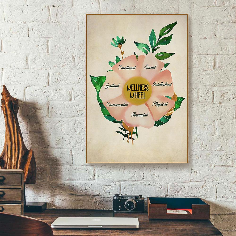 Wellness Wheel Social Worker Canvas Prints - Wall Art Decor wellness wheel social worker canvas prints wall art decor 2929