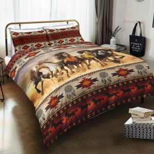 western horses themed duvet cover bedding set 6905