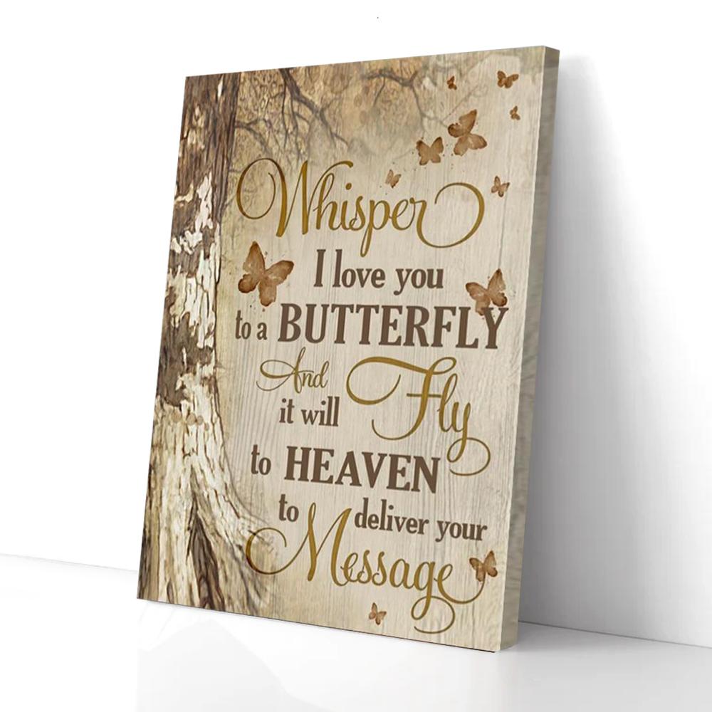 whisper i love you to butterfly canvas prints wall art decor 2538