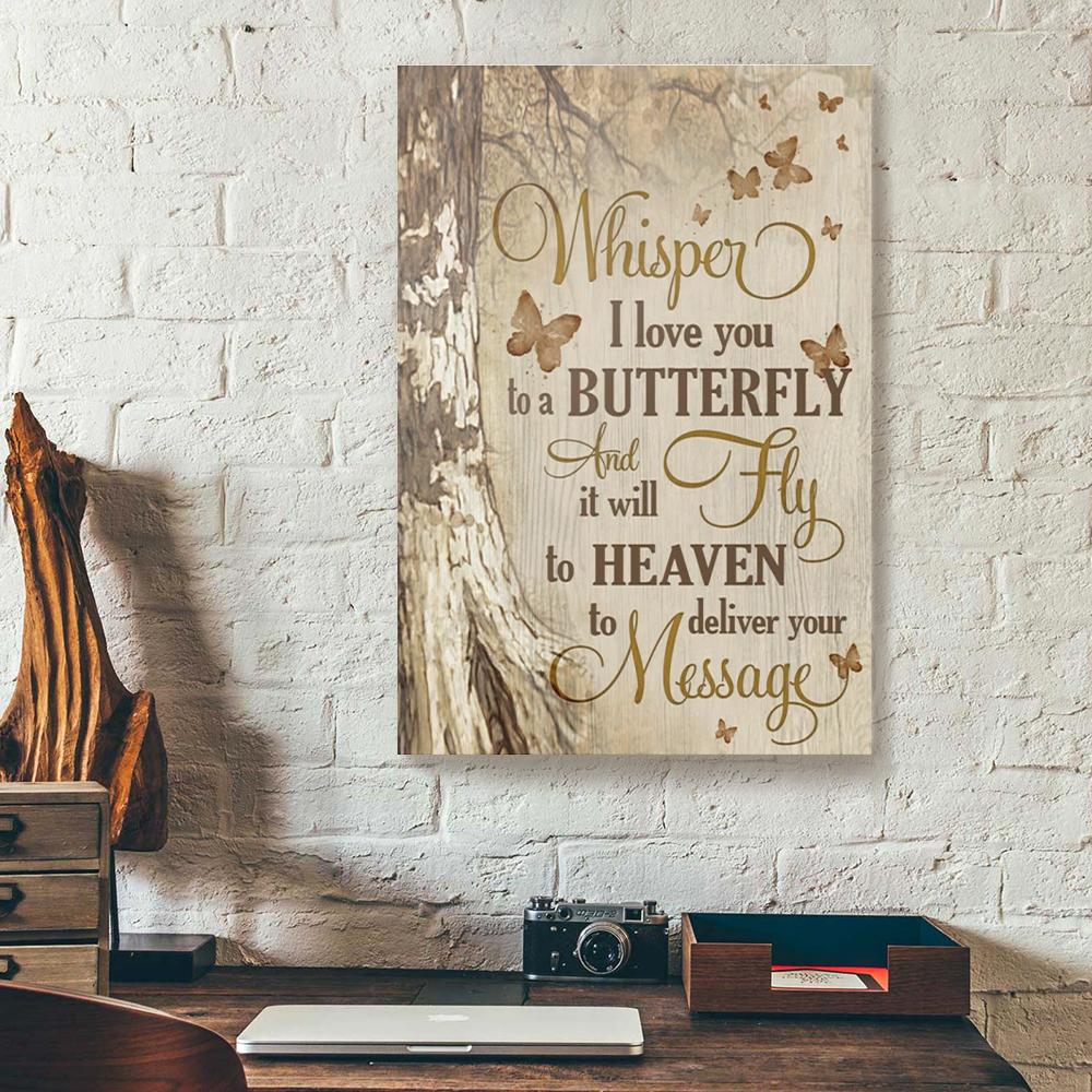 whisper i love you to butterfly canvas prints wall art decor 7494