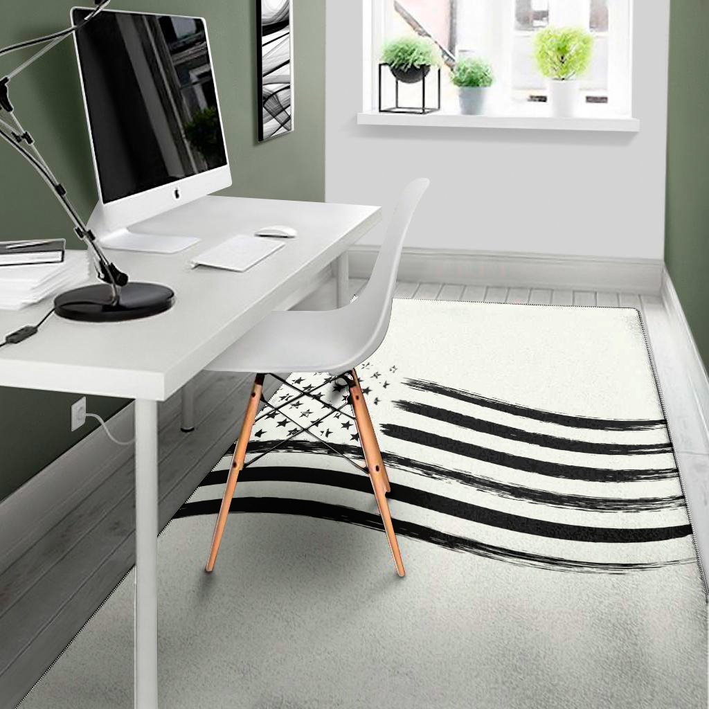 white and black american flag print area rug floor decor 8191