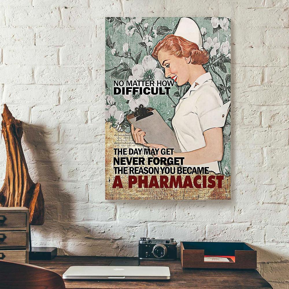 White Flower Pharmacist Vertical Canvas Prints - Wall Art Decor white flower pharmacist vertical canvas prints wall art decor 4922