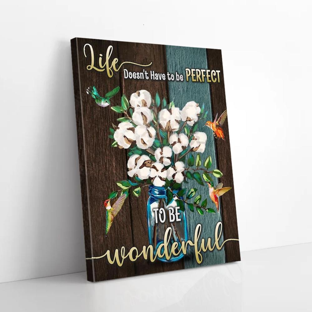 white flower vase and hummingbird canvas prints wall art decor 8769