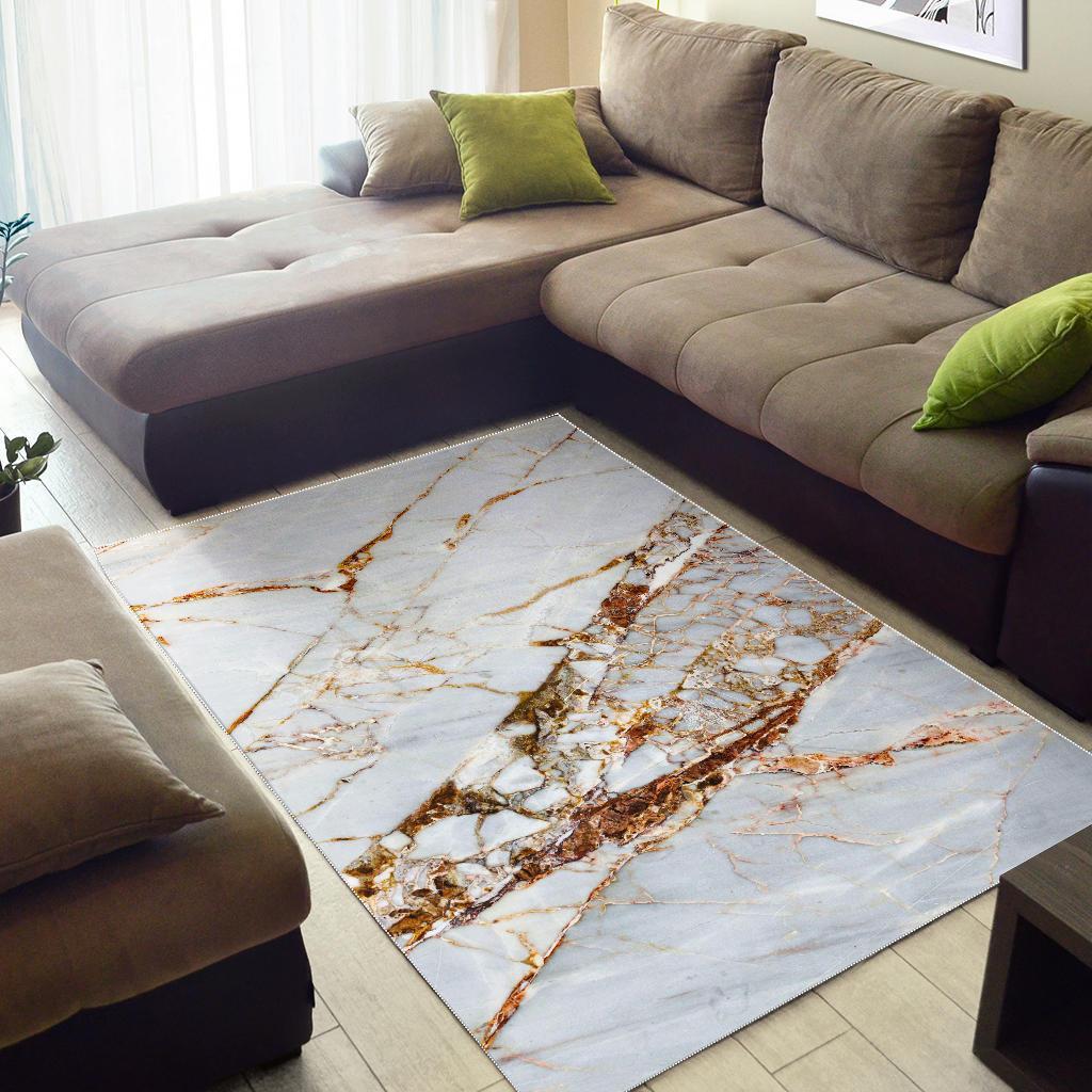 White Gold Grunge Marble Print Area Rug Floor Decor white gold grunge marble print area rug floor decor 8871