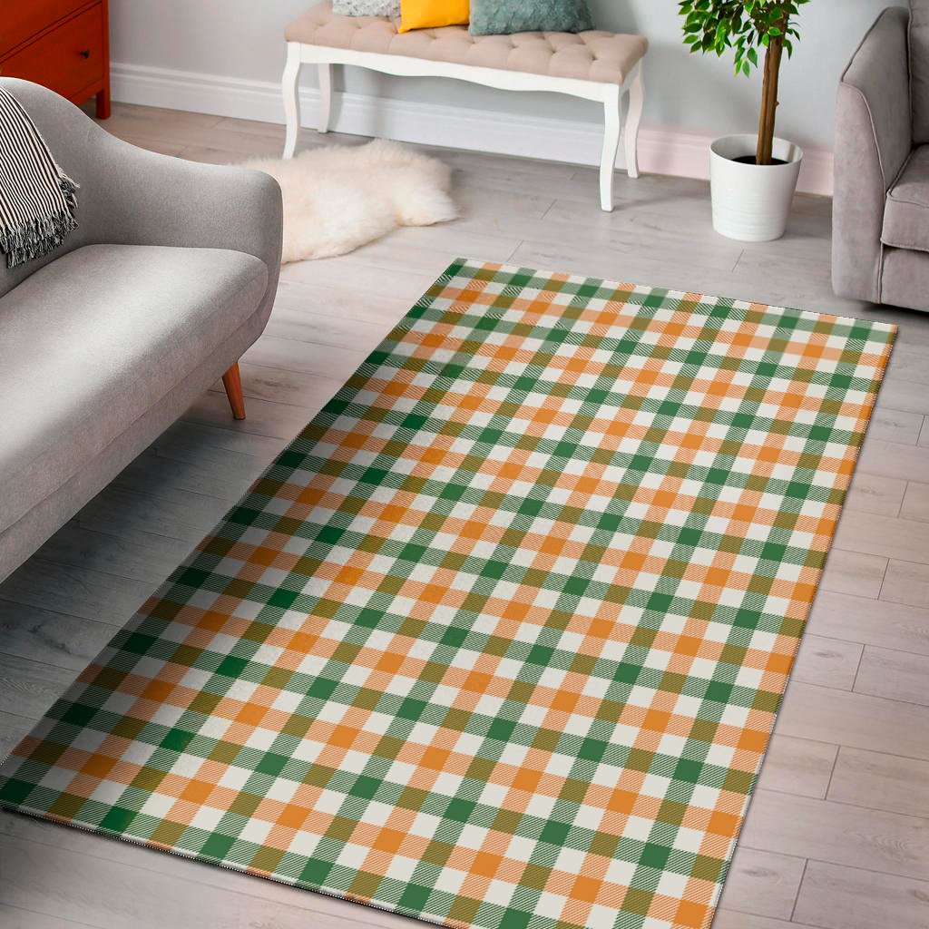 White Orange And Green Plaid Print Area Rug Floor Decor white orange and green plaid print area rug floor decor 3102