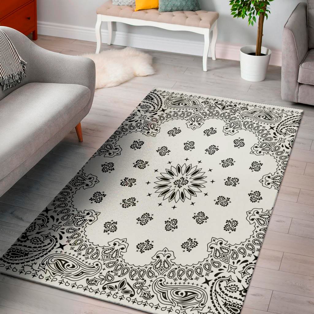 white paisley bandana print area rug floor decor 4465