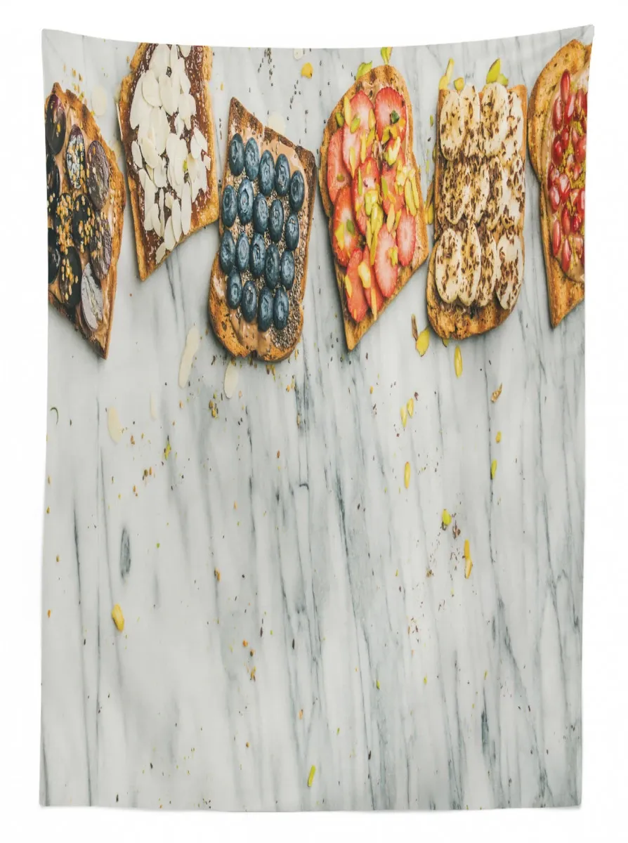 Whole Grain Toasts 3D Printed Tablecloth Table Decor whole grain toasts 3d printed tablecloth table decor 2121