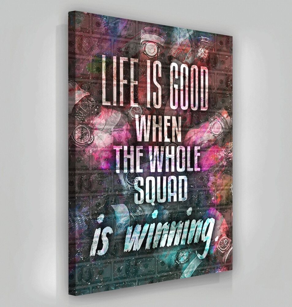 whole squad is winning motivational canvas print wall art decor 7882