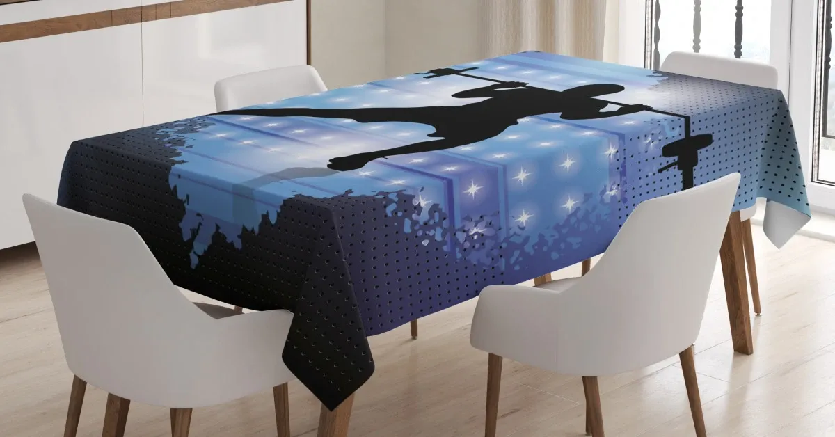 wightlifter silhouette 3d printed tablecloth table decor 1401